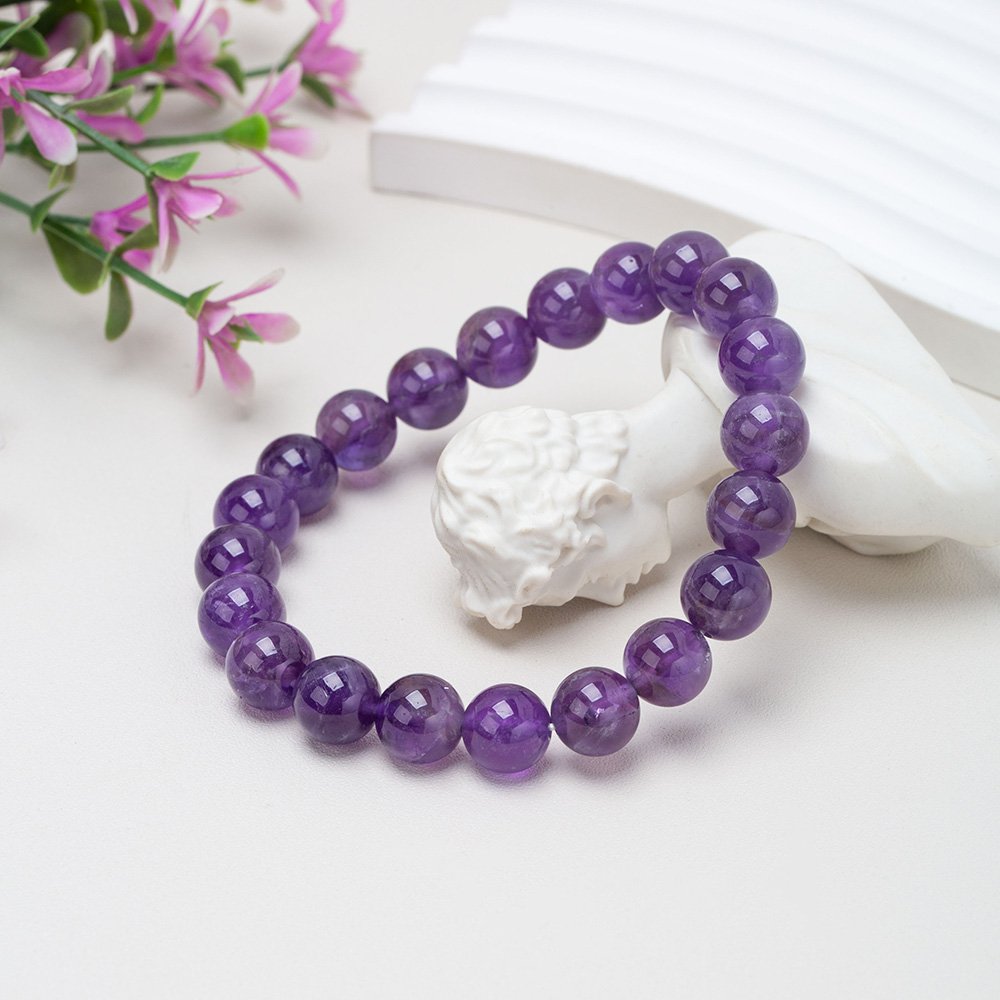 Amethist kralen armband - Afbeelding 2