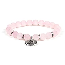 Rozenkwarts met Buddha Mala/armband