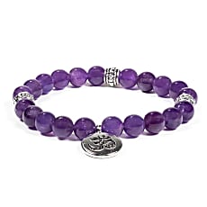 Amethist  met Ohm Mala/armband