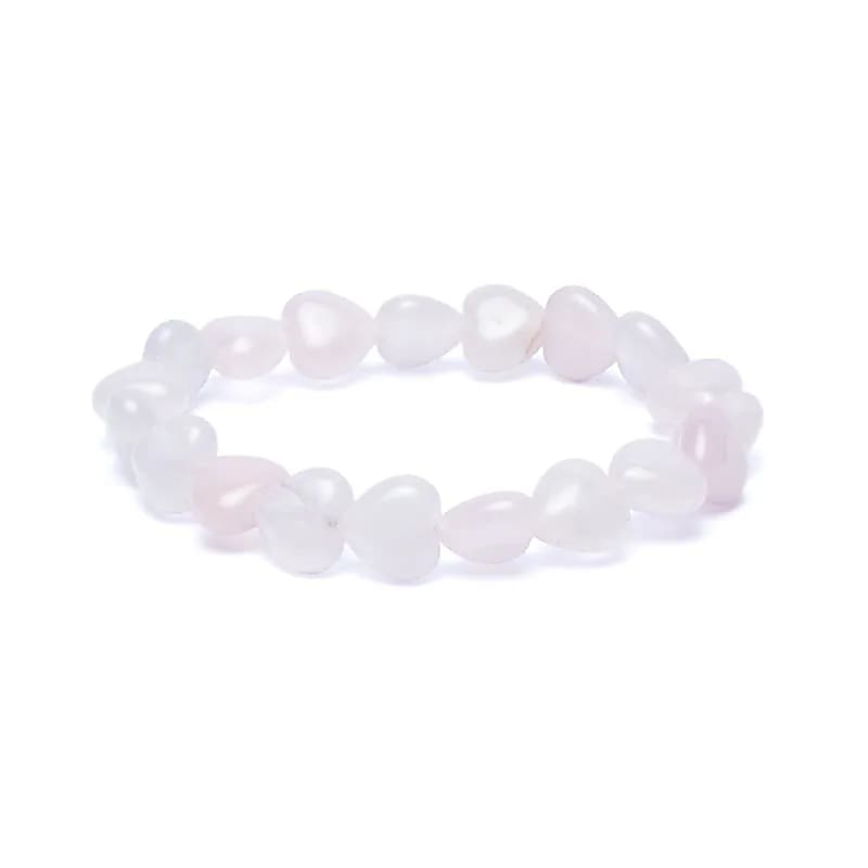 Rozenkwarts hartvormig Armband