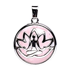 Hanger meditatie lotus met rozenkwarts