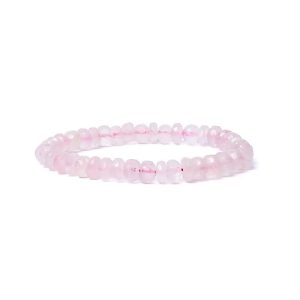 Rozenkwarts facet AA kwaliteit armband