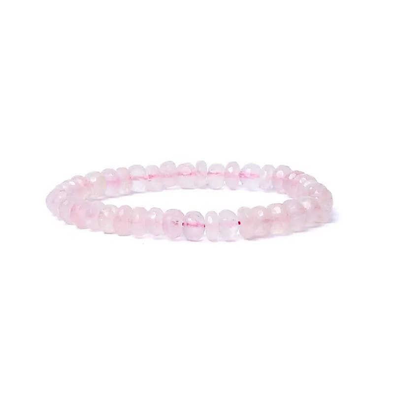 Rozenkwarts facet AA kwaliteit armband