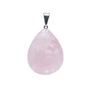 Rozenkwarts edelsteenhanger druppel
